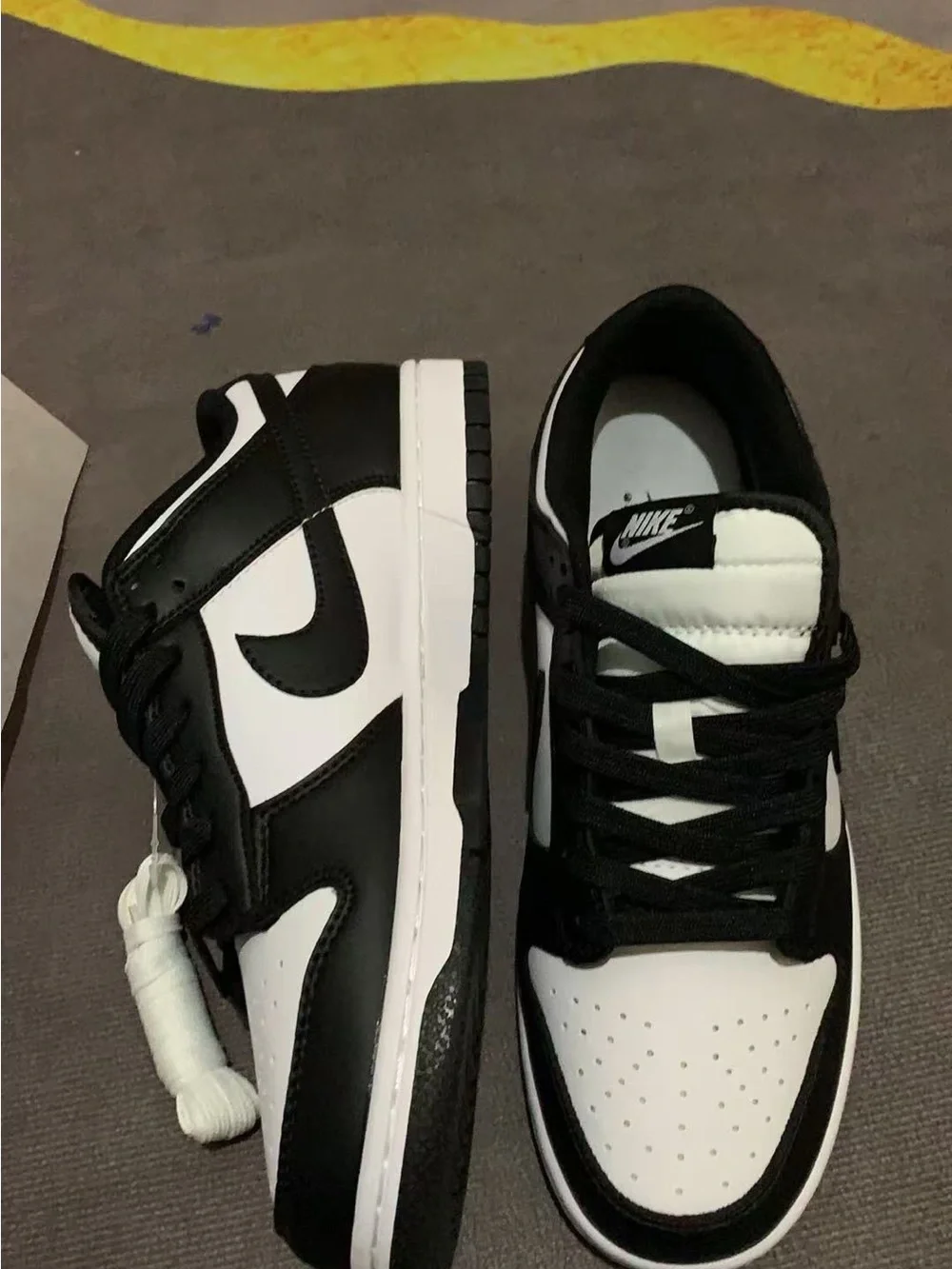Nike Black and White Low-Top Skate Sneakers